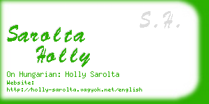 sarolta holly business card